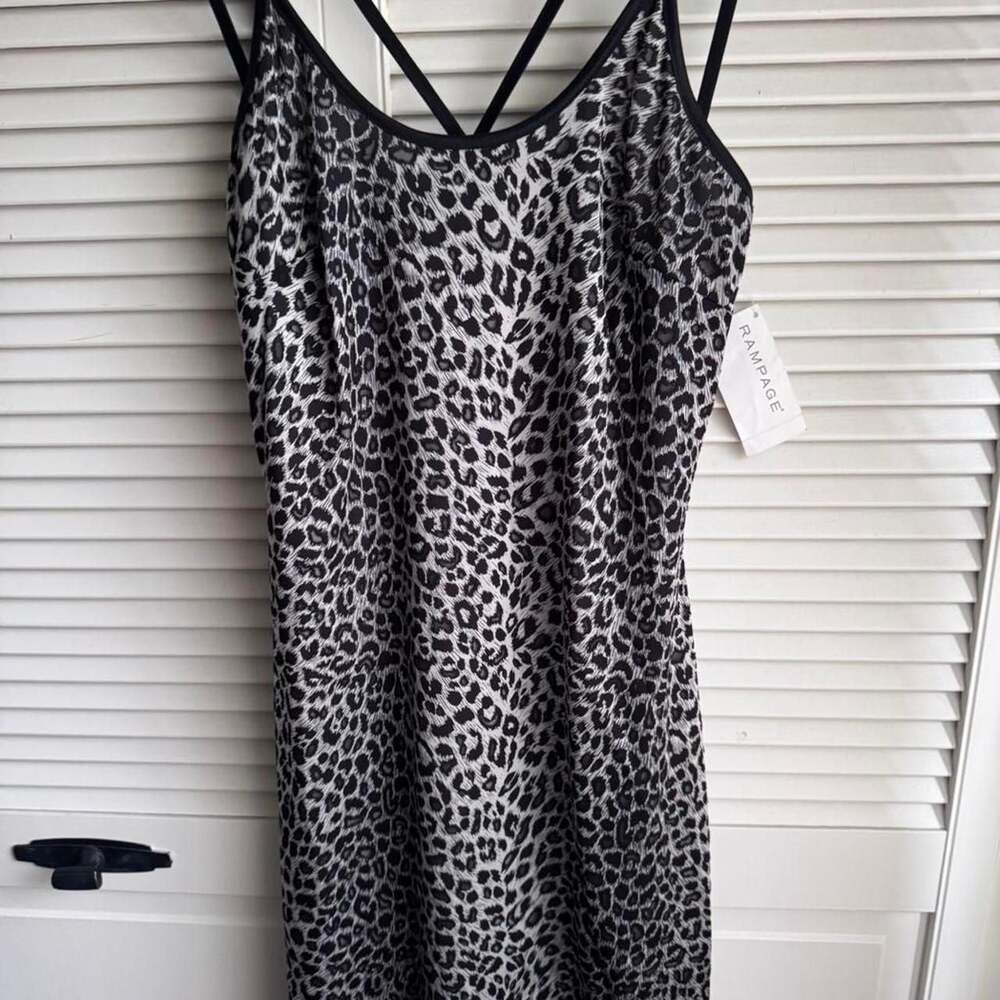 NWT Deadstock Rampage Leopard Print Backless Mini Dress, Size M